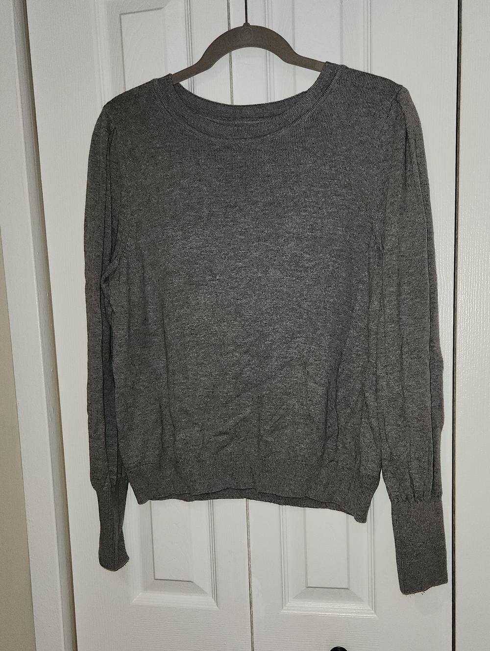 NIC+ZOE Gray Crewneck Sweater - Large